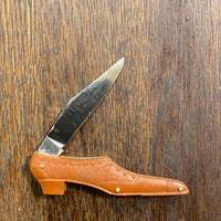 Minty A W Wadsworth 2 3/8” Figural Shoe Knife 1920’s?