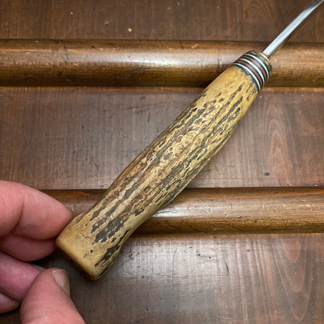 Morseth 5” Original Model 1 Stag Safe-Lok Sheath - Norway / Washington USA 1950’s