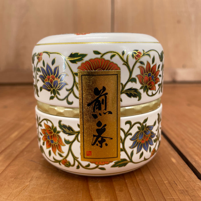 Sencha Green Tea in White Decorative Tin - 60g