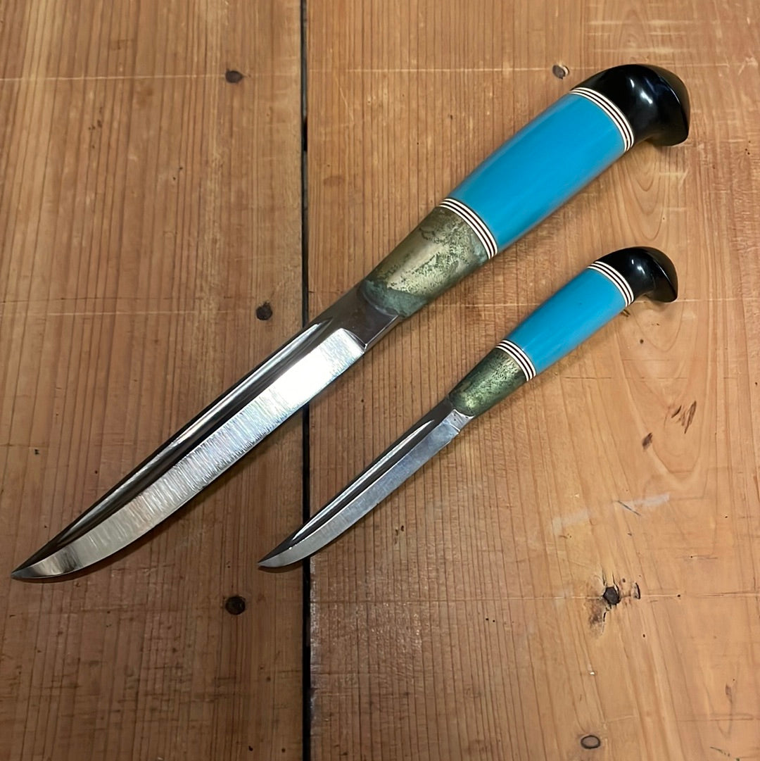 Luomanen & Kumpp Double Puukko Carbon Steel Galalite Minty 1922-45