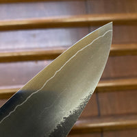 Konosuke Madei Sumiiro 240mm Gyuto SLD Kurouchi Nashiji - by Nihei - Blonde Horn