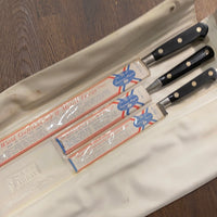 Sabatier Trumpet Ancienne Maison Carving Set Forged Stainless 1950s