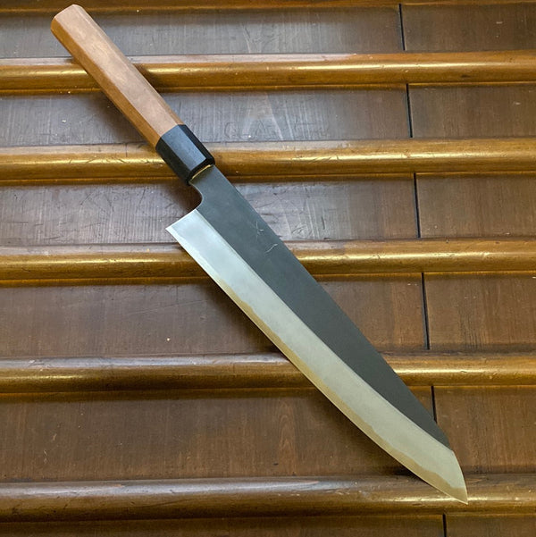 Hitohira Kikuchiyo Kyuzo 240mm Gyuto Iron Clad Shirogami 2 Oct Cherry / Ebony