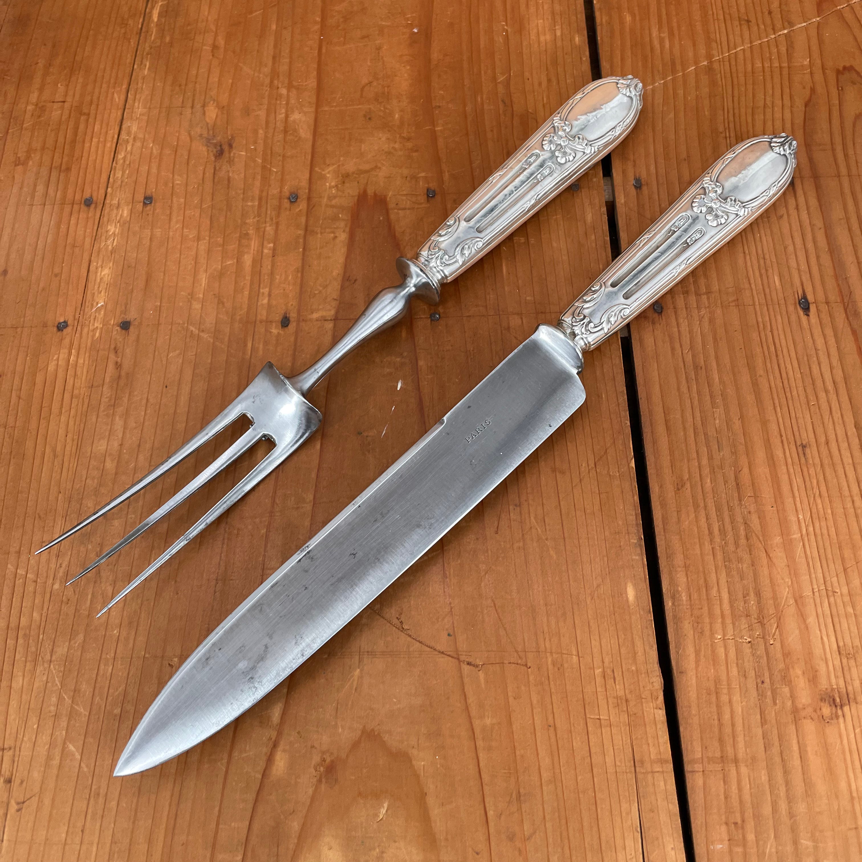 Vintage Paris Knife Set - 12 Silver Plated Dinner Knives in Original