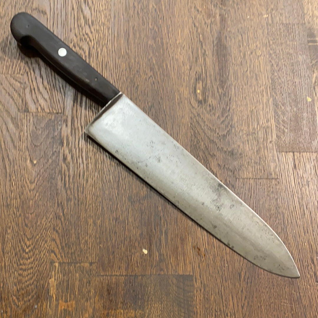 J A Henckels 9.25” Chef Knife Handforged Carbon Steel 1950s