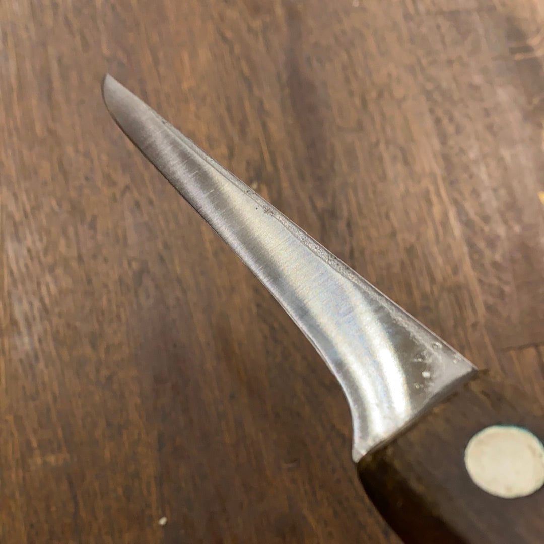 Unmarked J A Henckels 5” Boning Knife Model 68-5” Carbon Steel Walnut 1950’s