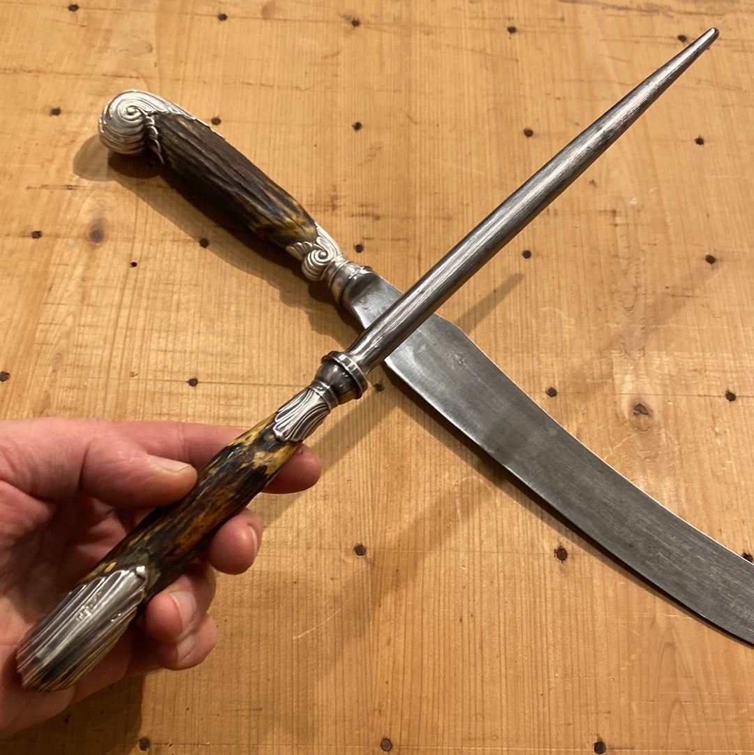 John Bagshaw & Sons Liverpool Carving Knife & Steel C. 1901