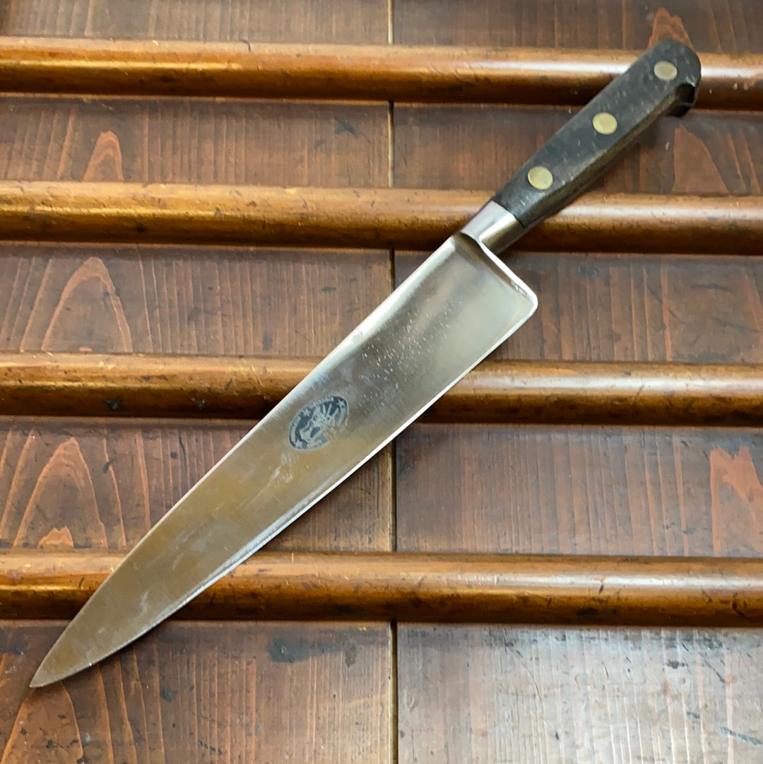 Emouleur Thiernois 8” Chef Knife Carbon Steel Beech Handle 1950’s?