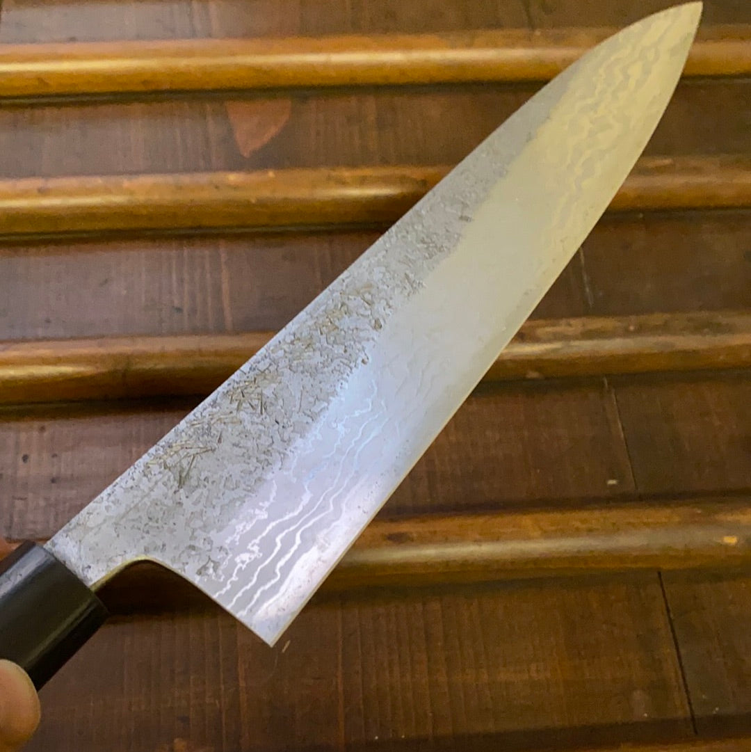 Tojiro 210mm Gyuto Aogami 2 Iron Suminagashi Ho / Horn W Kiri Box