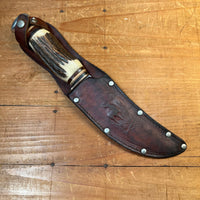 Solingen 5" Fixed Blade Stag Carbon Steel 1950's-70's