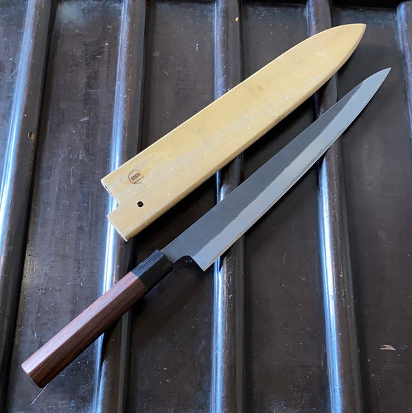 Mutsumi Hinoura 270mm Wa-Sujihiki Aogami Super W Saya