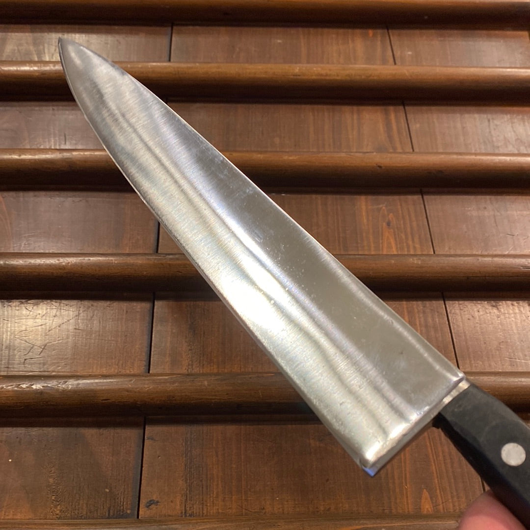 Unmarked Sabatier 10” Chef Knife Carbon Steel 1970s-80s