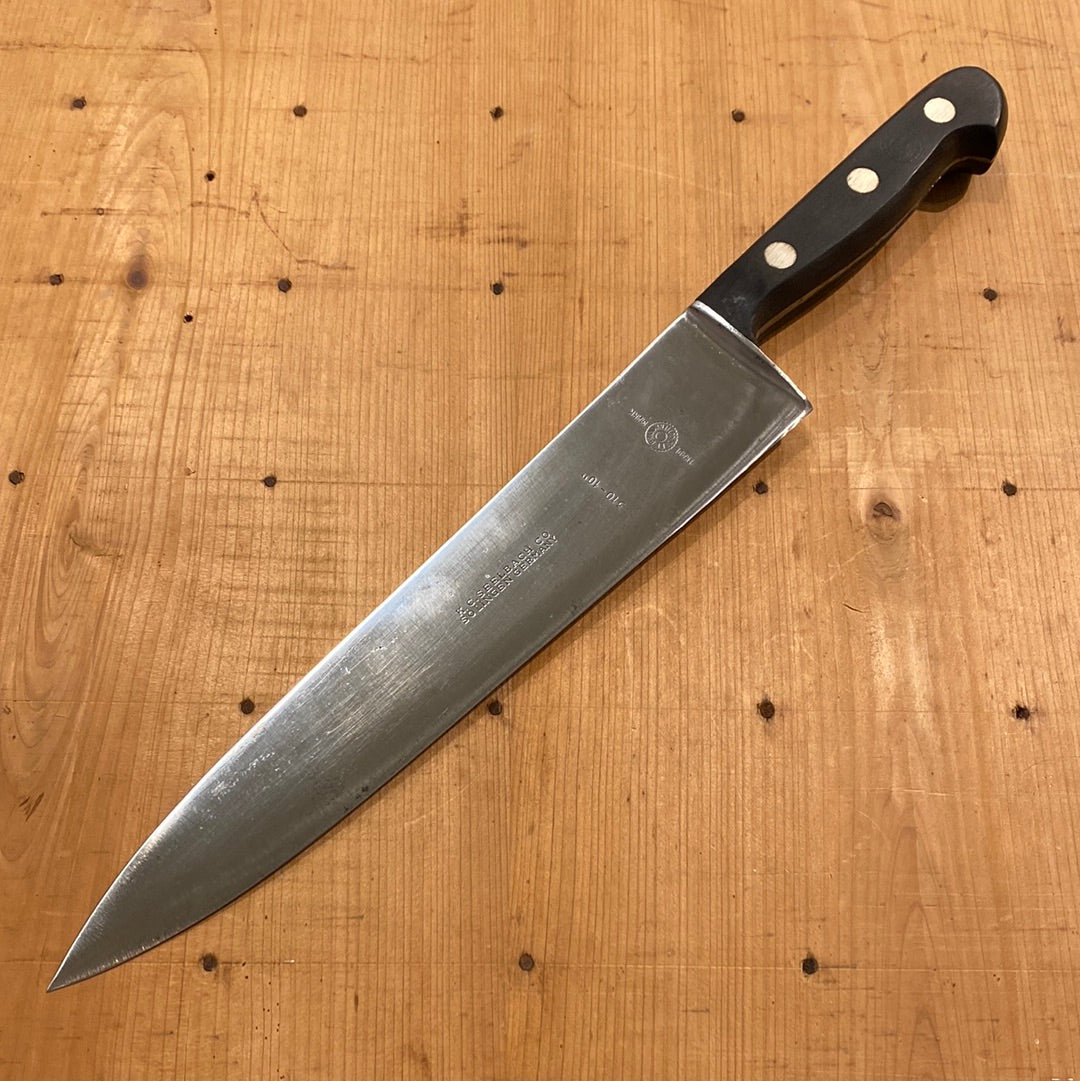 K.C. Seelbach 10” Chef Knife Carbon Steel Solingen 1950s VGC