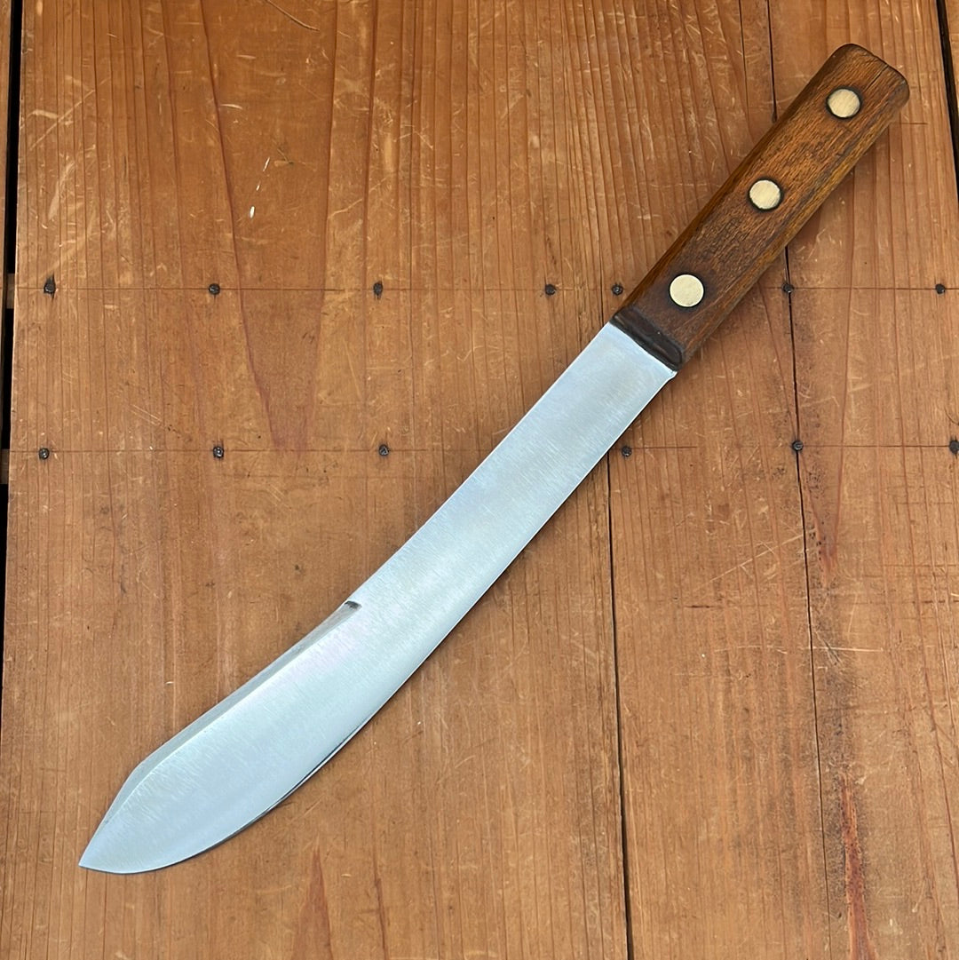 Foster Bros 10” Bullnose Scimitar Carbon Steel Hardwood Handle