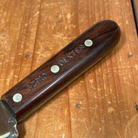 New Old Stock Dexter 10" Scimitar Carbon Steel Mirror Finish Rosewood 1950s-70s
