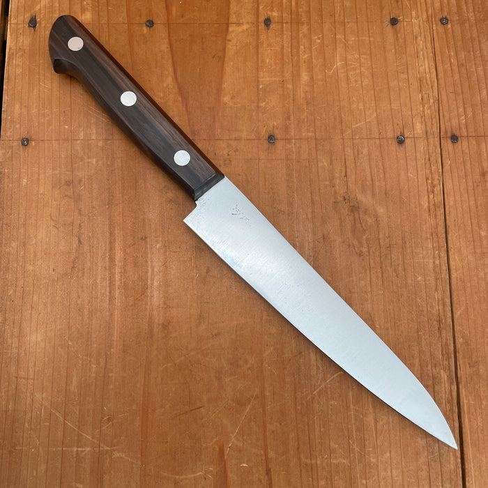 Masakane New Old Stock 150mm Petty SK Carbon Steel Ebony Handle (No Bolster)