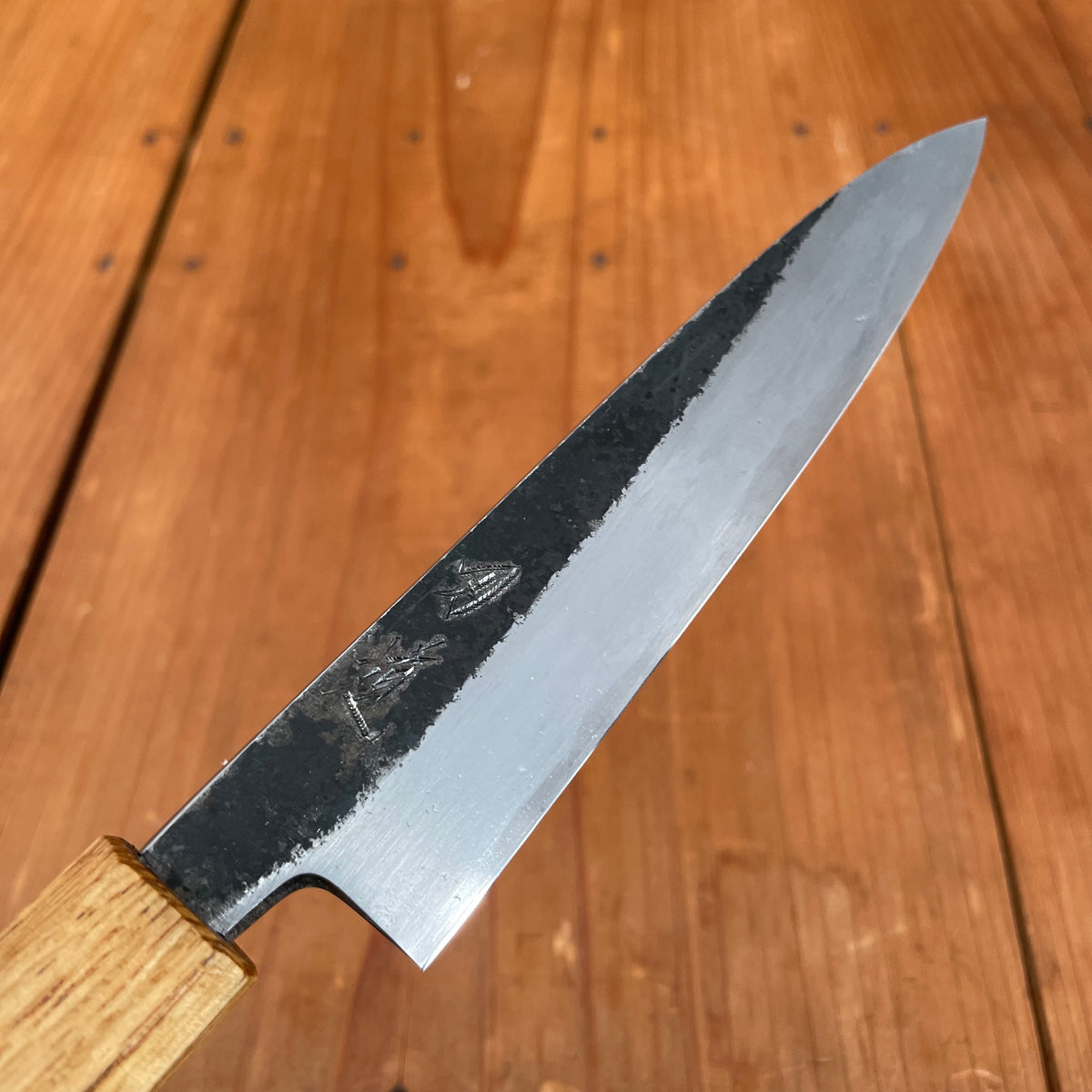 Trade In Hado Sumi 135mm Petty Shirogami 2 Kurouchi Finish Burnt Oak