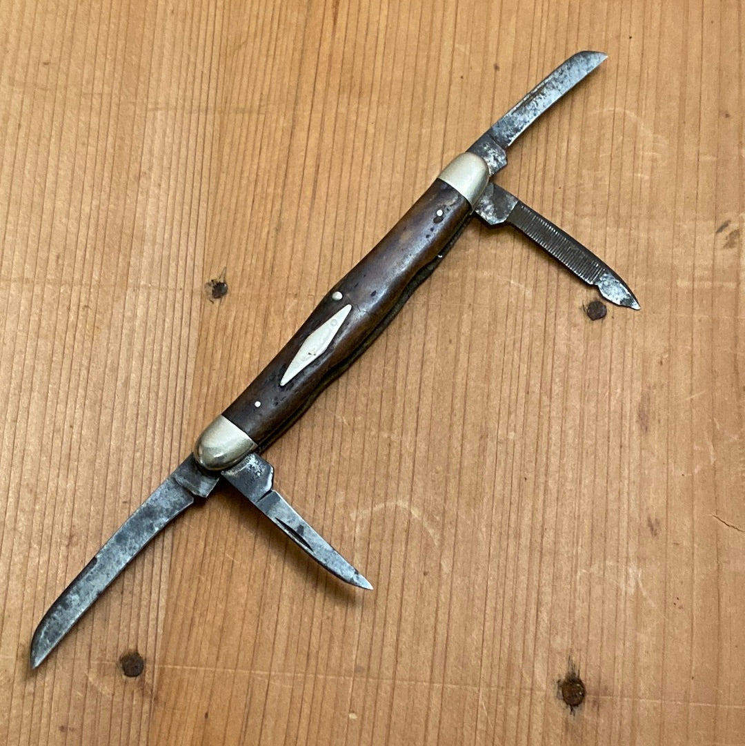 W R Case & Sons Bradford Pa 3 1/8” Congress Greenbone  6470 1905-14