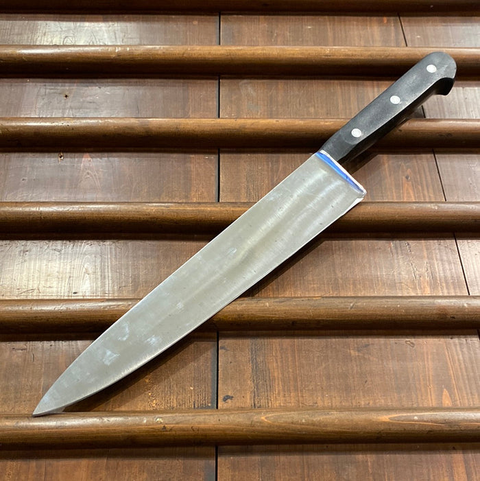 Unmarked Sabatier 10” Chef Knife Carbon Steel 1970’s/80’s