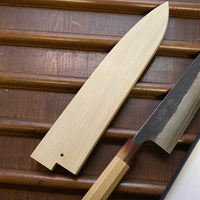 Konosuke Madei Sumiiro 240mm Gyuto SLD Kurouchi Nashiji - by Nihei - Blonde Horn