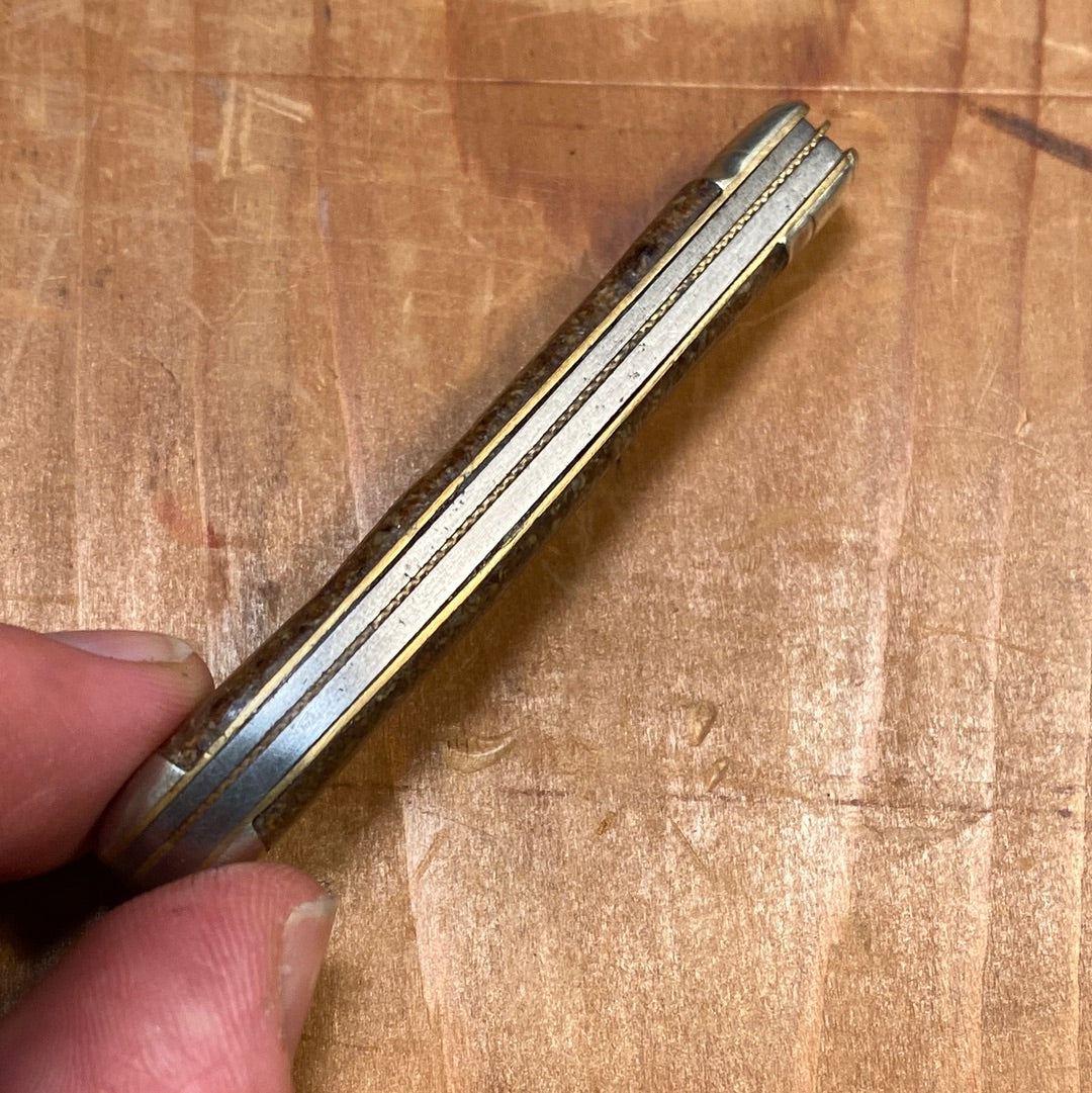 NY Knife Co 2 7/8” Dog Leg Jack Knife Pyralin 1856-1931