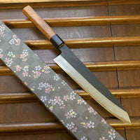 Hitohira Kikuchiyo Kyuzo 240mm Gyuto Iron Clad Shirogami 2 Oct Cherry / Ebony