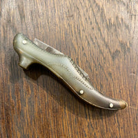 Unmarked (French?) Figural Ladies Shoe Knife 3” 1920’s?
