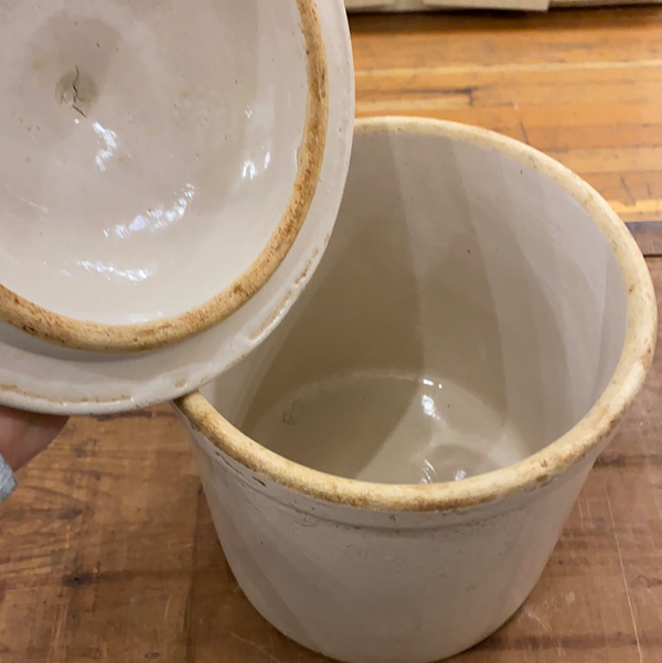 Vintage Stonewear Crock With Lid USA