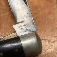 Schrade Walden 3.75” Electricians Knife Bow Tie Shield & Rosewood 1946-73