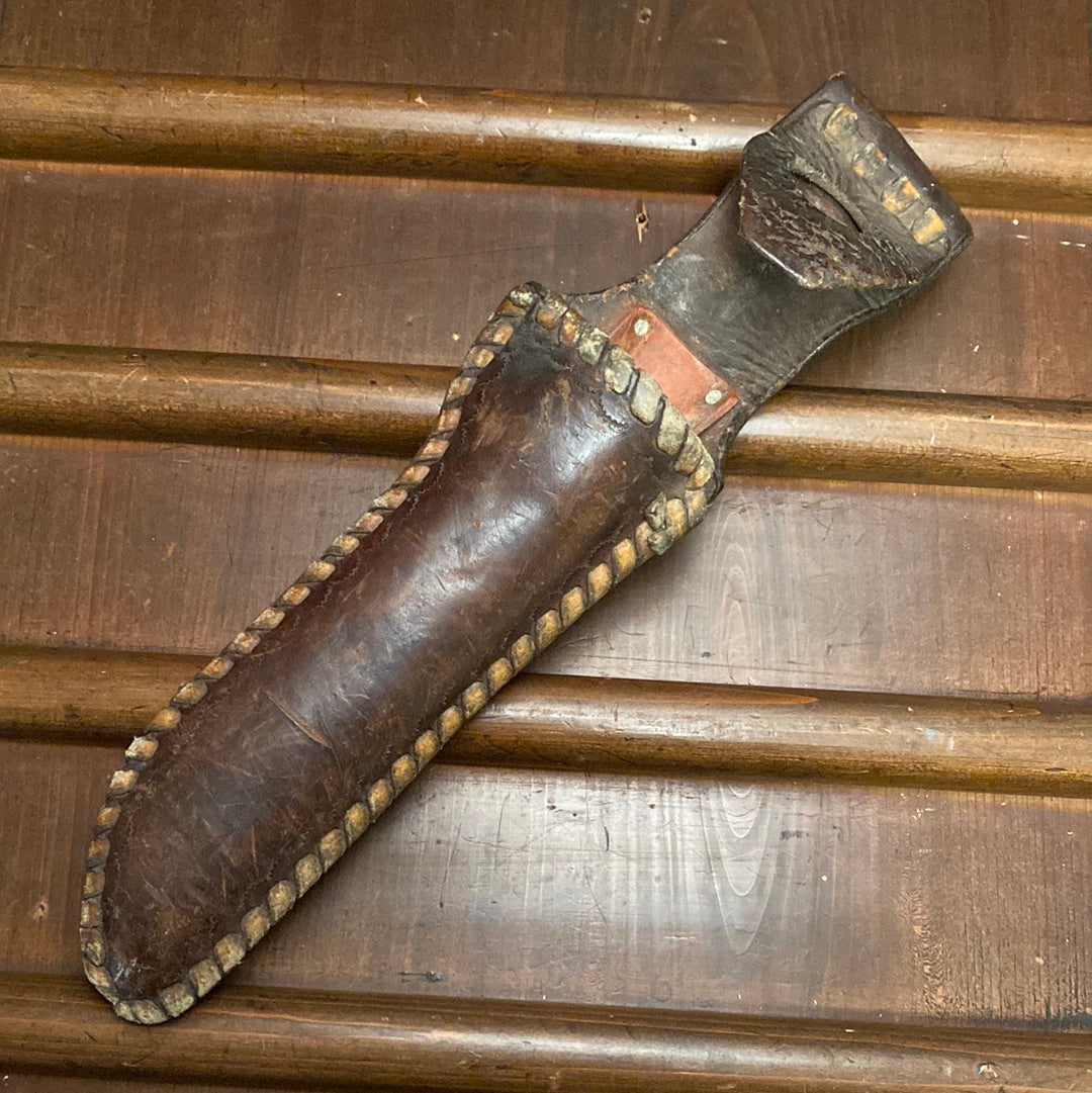 Morseth 5” Original Model 1 Stag Safe-Lok Sheath - Norway / Washington USA 1950’s