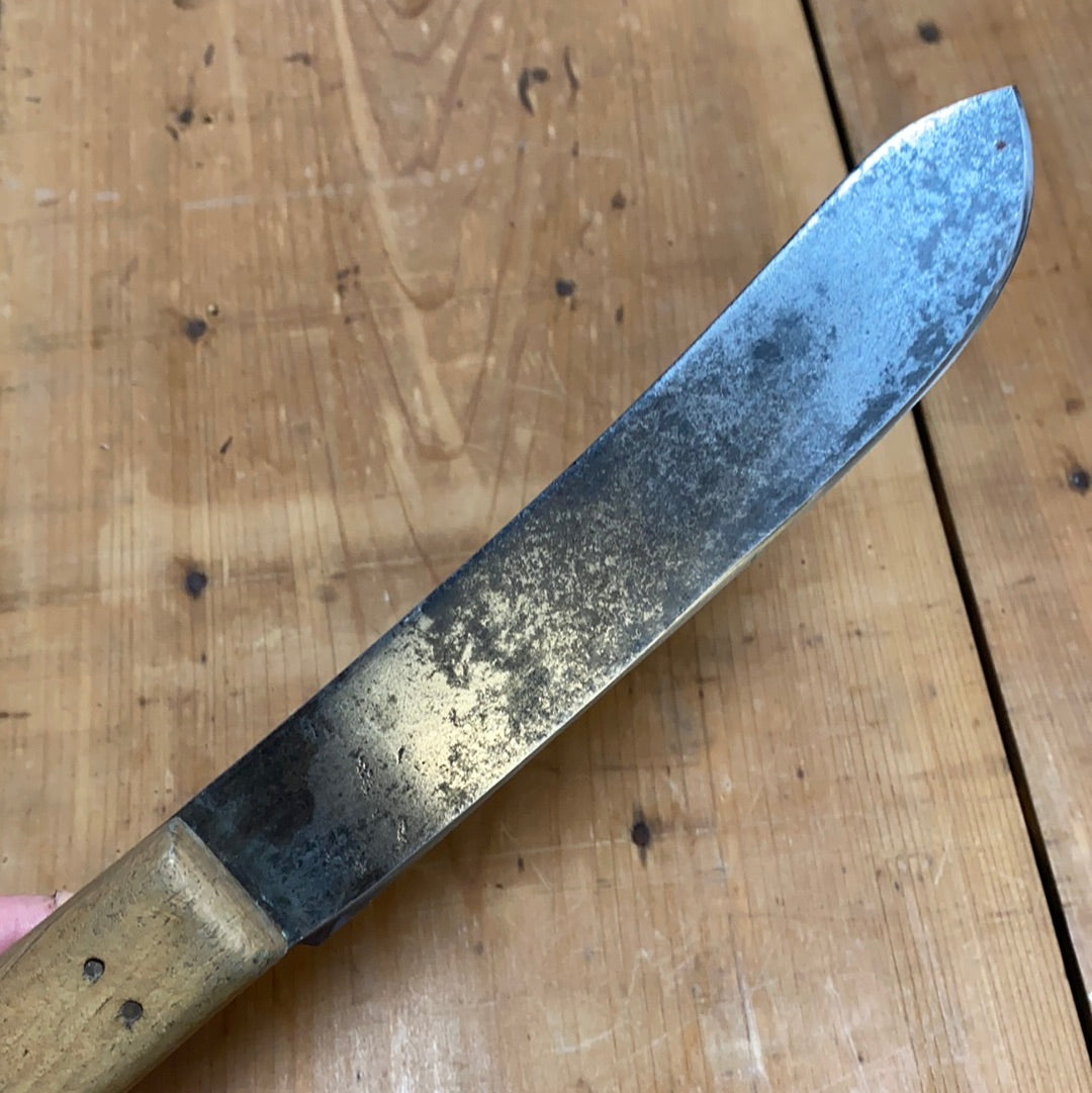 Unmarked 6.75” Bullnose Butcher Hand Forged Carbon Steel USA or UK 1875-1925
