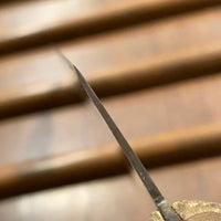 Unmarked 11.75” Chef Knife Carbon Steel American 1930-50s