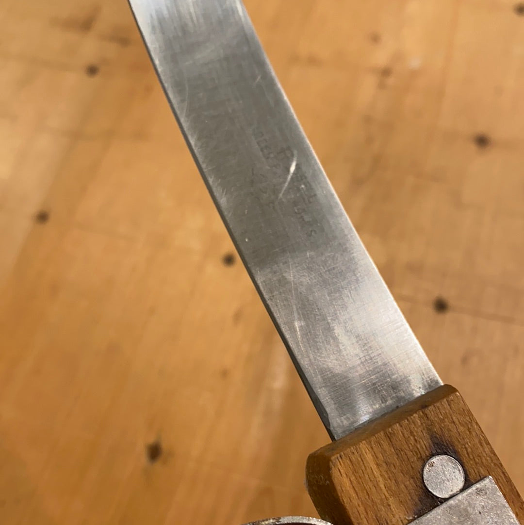 Russell Green River Works 6” Curved Boning / Trimming Knife Carbon Steel & Beech W Guard