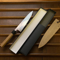 Sakai Konosuke Fujiyama FM 210 Gyuto Shirogami 2 - Ground by Myojin Naohito w saya