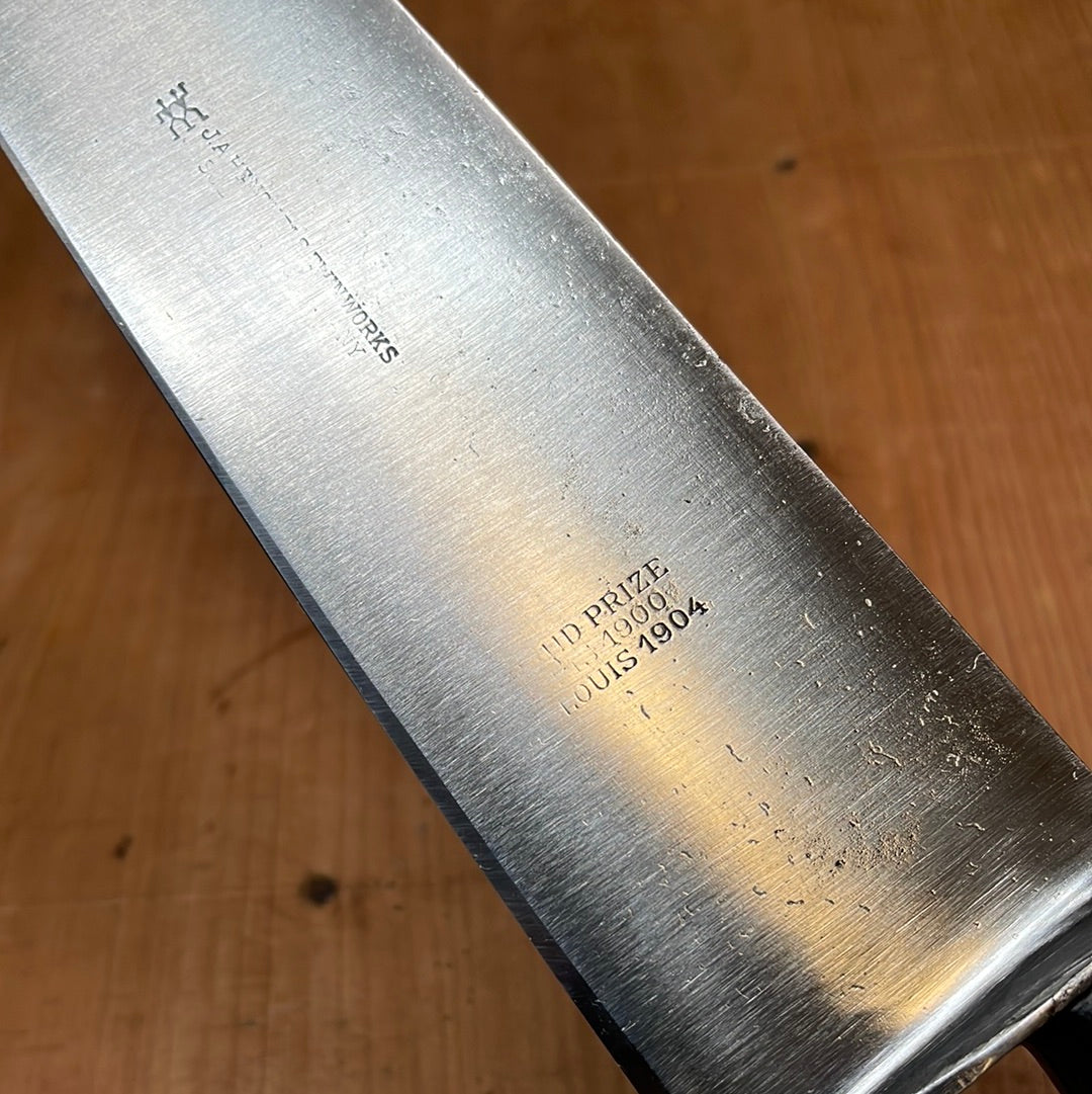J A Henckels 10" Hand Forged Carbon Steel Chef Knife Model 102 1910-20s