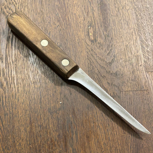 Unmarked J A Henckels 5” Boning Knife Model 68-5” Carbon Steel Walnut 1950’s
