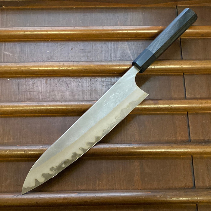 Masakage Yuki 240mm Gyuto Stainless Clad Shirogami 2 Blk Pakka Handle