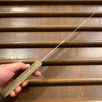 Unmarked 11.75” Chef Knife Carbon Steel American 1930-50s