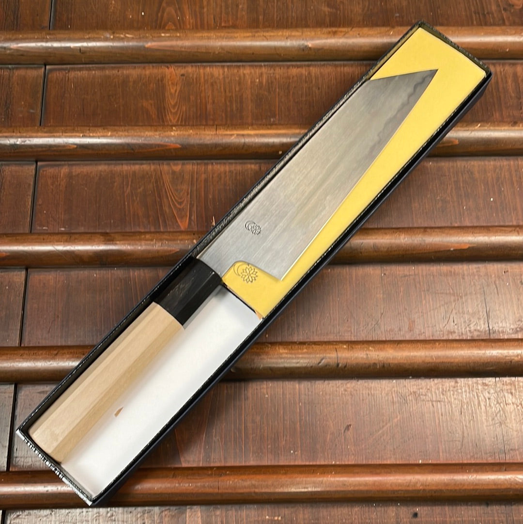 Sakai Kikumori 'Kikuzuki Kasumi' 180mm Kiritsuke Santoku - Shirogami 2