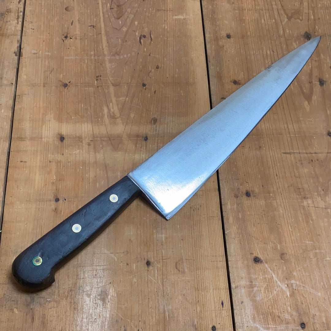 Unmarked 12.25” Chef Knife Carbon Steel German 1920’s?