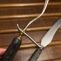 Joseph Wostenholm & Sons Sheffield (1813-1876) Shear Steel Carving Knife & Mis Matched Fork