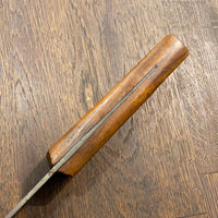 J. A. Henckels 8” Bullnose Scimitar Knife Hand Forged Carbon Steel Walnut 4 Pins & Rivet 1950’s?