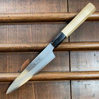 Sakai Kikumori Kikuzuki Kasumi 150mm Petty Shirogami 2 with Saya