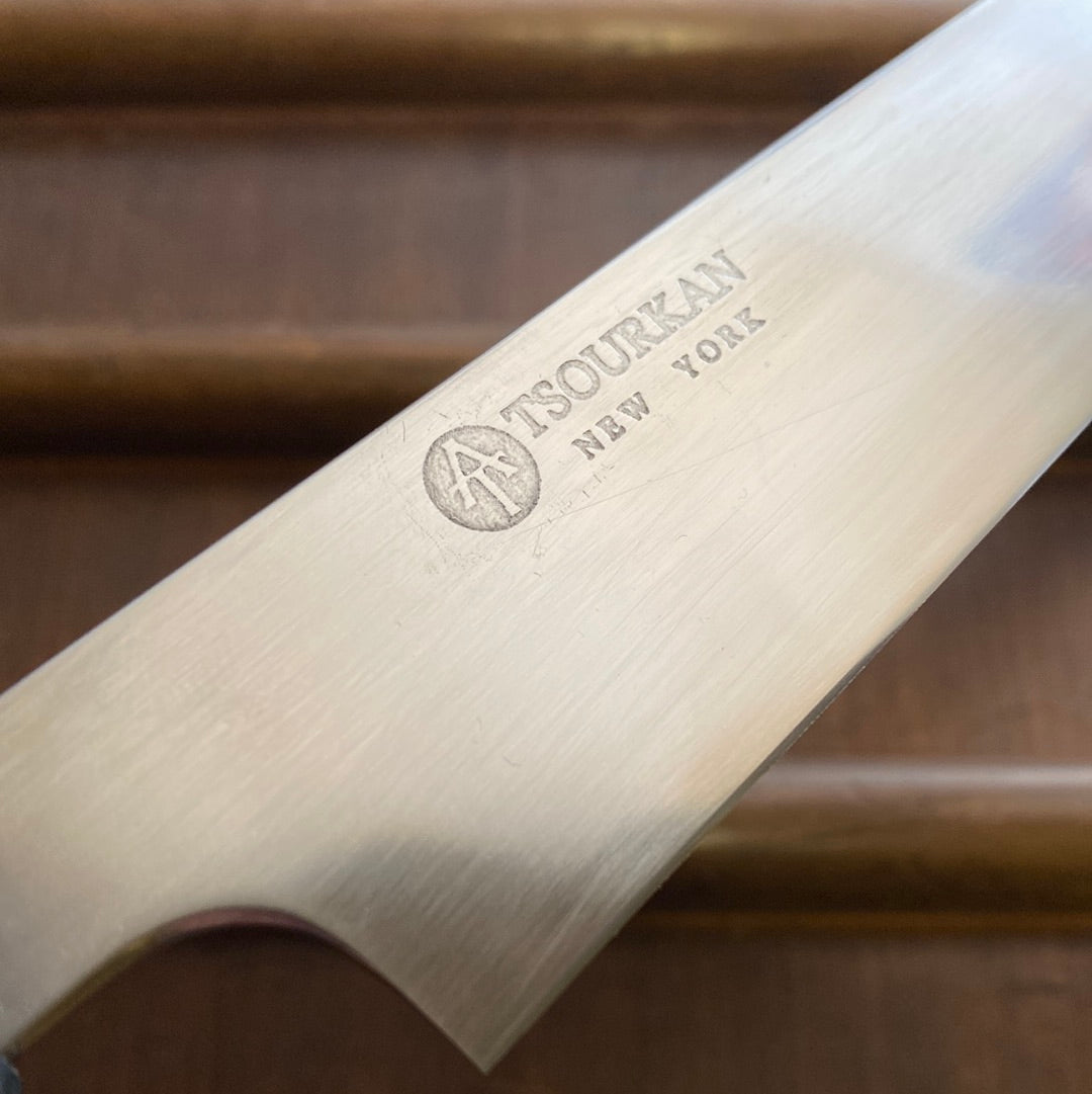 Tsourkan Knives 280mm Sujihiki AEB-L Rosewood (?) & Horn Handle