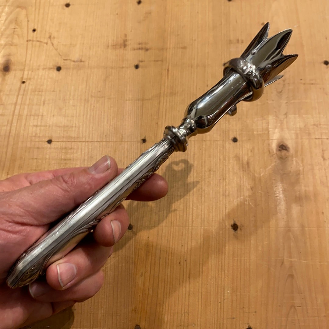 French Gigot Roast Holder Silverplate