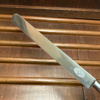 Sabatier Trumpet / Ancien Maison 12” Round Tip Carving Knife Stainless France 1950’s