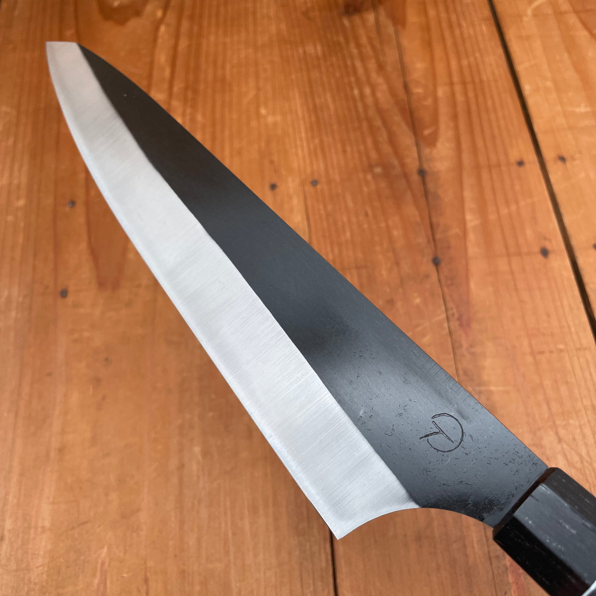 Alma Knife Co. 210mm Kiritsuke Gyuto 52100 Kurouchi - 10,000Yr Old Bog Oak