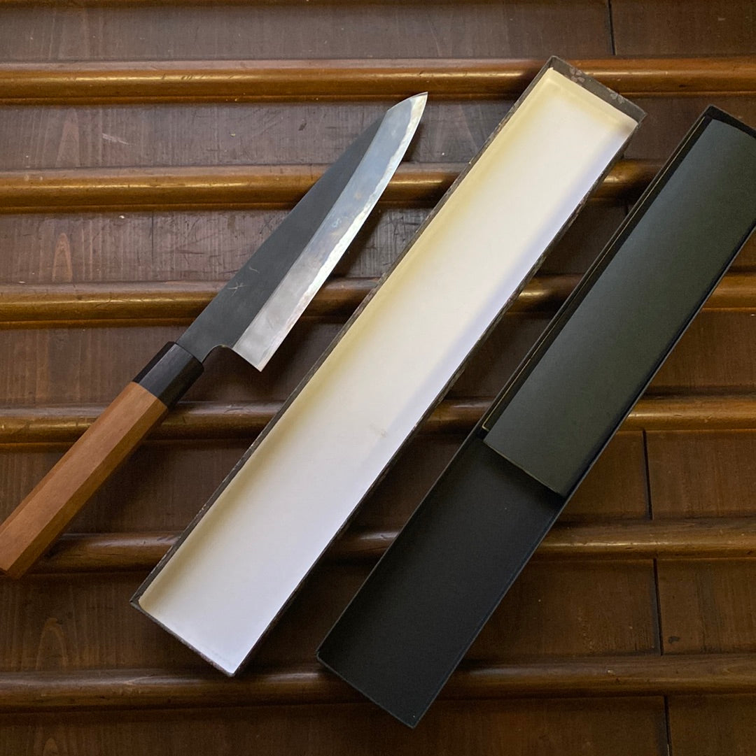 Hitohira Kikuchiyo Kyuzo 210mm Gyuto Iron Clad Shirogami 2 Oct Cherry / Ebony