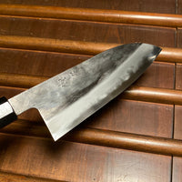 Jiro Nakagawa 165mm Wa Santoku Shirogami 1 Tsuchime Taihei Tagayasan Handle #454