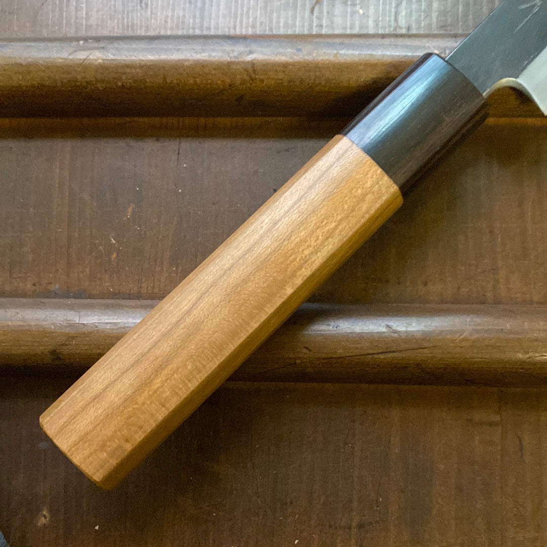 Hitohira Kikuchiyo Kyuzo 150mm Petty Iron Clad Shirogami 2 Oct Cherry / Ebony